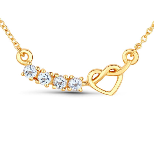 0.24 Carat Genuine Aquamarine .925 Sterling Silver Necklace Bids.com