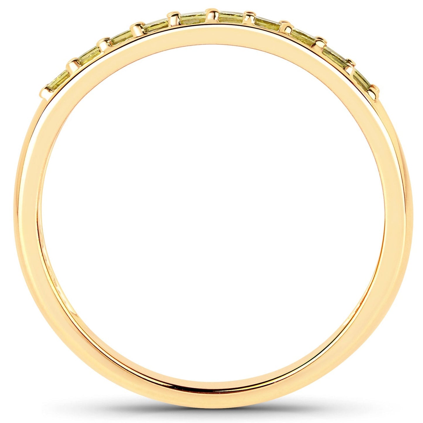 0.27 Carat Genuine Yellow Diamond 14K Yellow Gold Ring (SI1-SI2) Bids.com