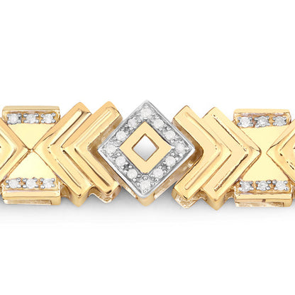 0.98 Carat Genuine White Diamond .925 Sterling Silver Bracelet Bids.com