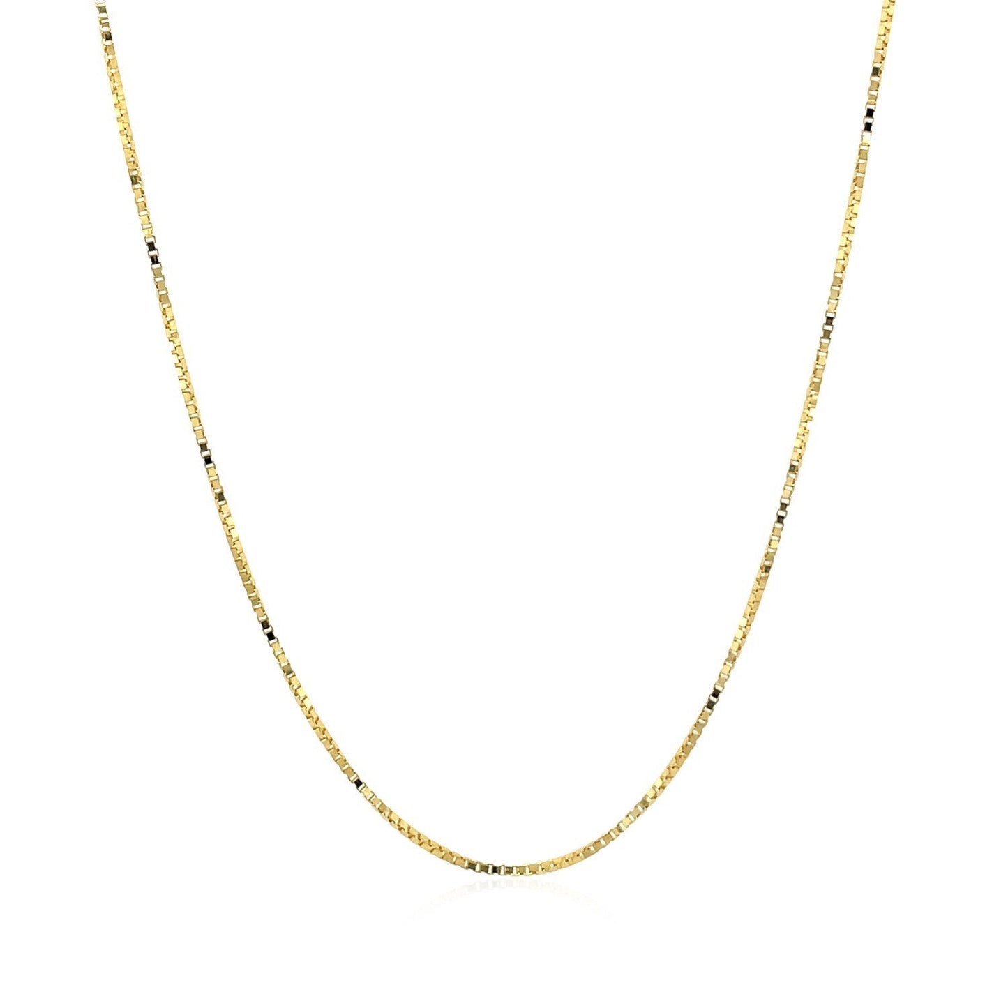 14k Yellow Gold Classic Box Chain 0.7mm Bids.com