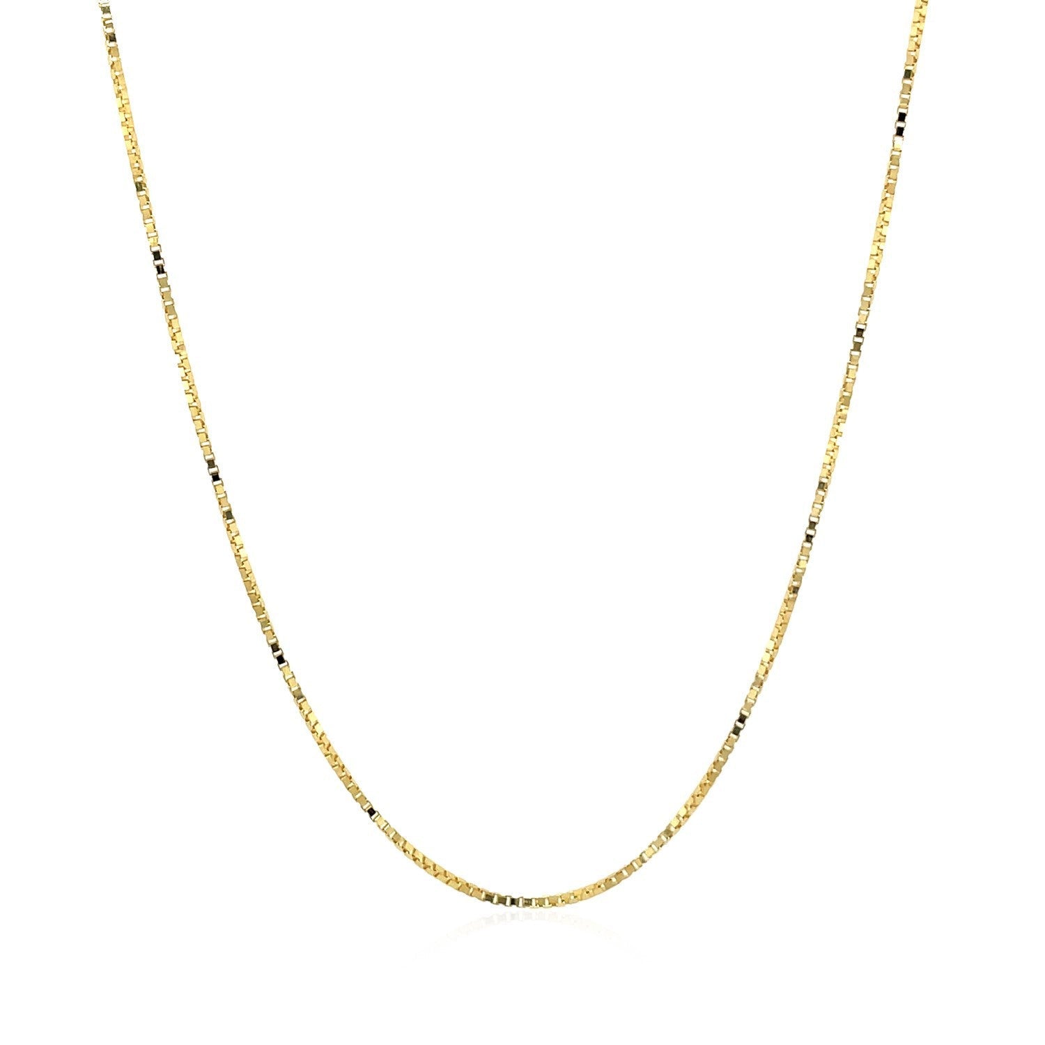 14k Yellow Gold Classic Box Chain 0.7mm Bids.com