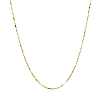 14k Yellow Gold Classic Box Chain 0.7mm Bids.com