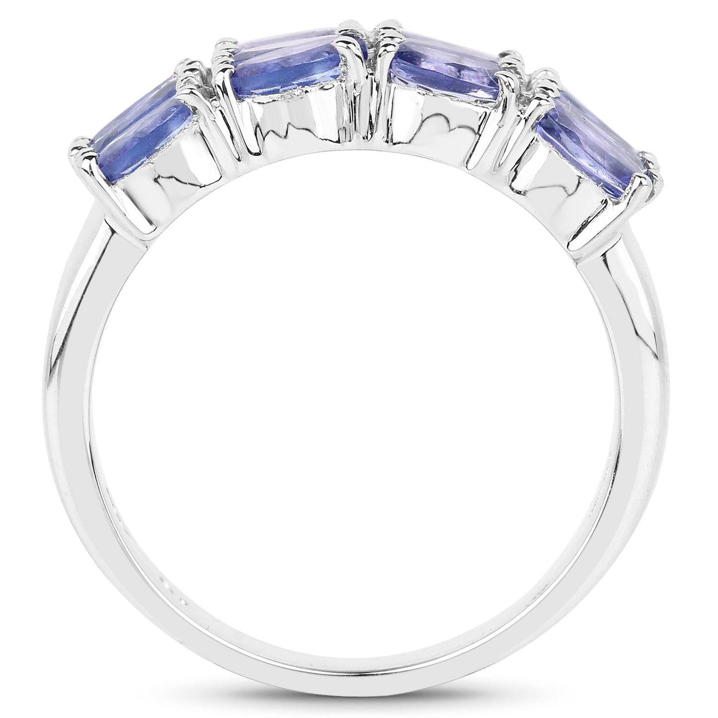 3.00 Carat Genuine Tanzanite .925 Sterling Silver Ring Bids.com