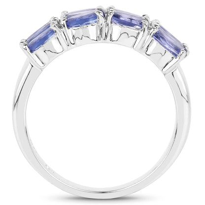3.00 Carat Genuine Tanzanite .925 Sterling Silver Ring Bids.com