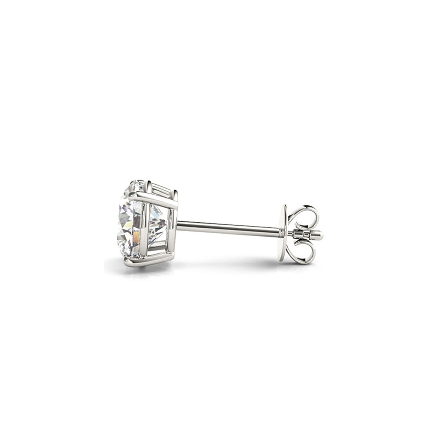 4 cttw Certified IGI Lab Grown Round Diamond Stud Earrings 14k White Gold (G/VS2) Bids.com
