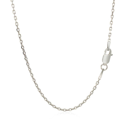 Sterling Silver Rhodium Plated Cable Chain 1.5mm Bids.com