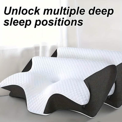 Ergonomic Memory Foam Neck Pillow – Slow Rebound, Back & Side Sleeper DailySale