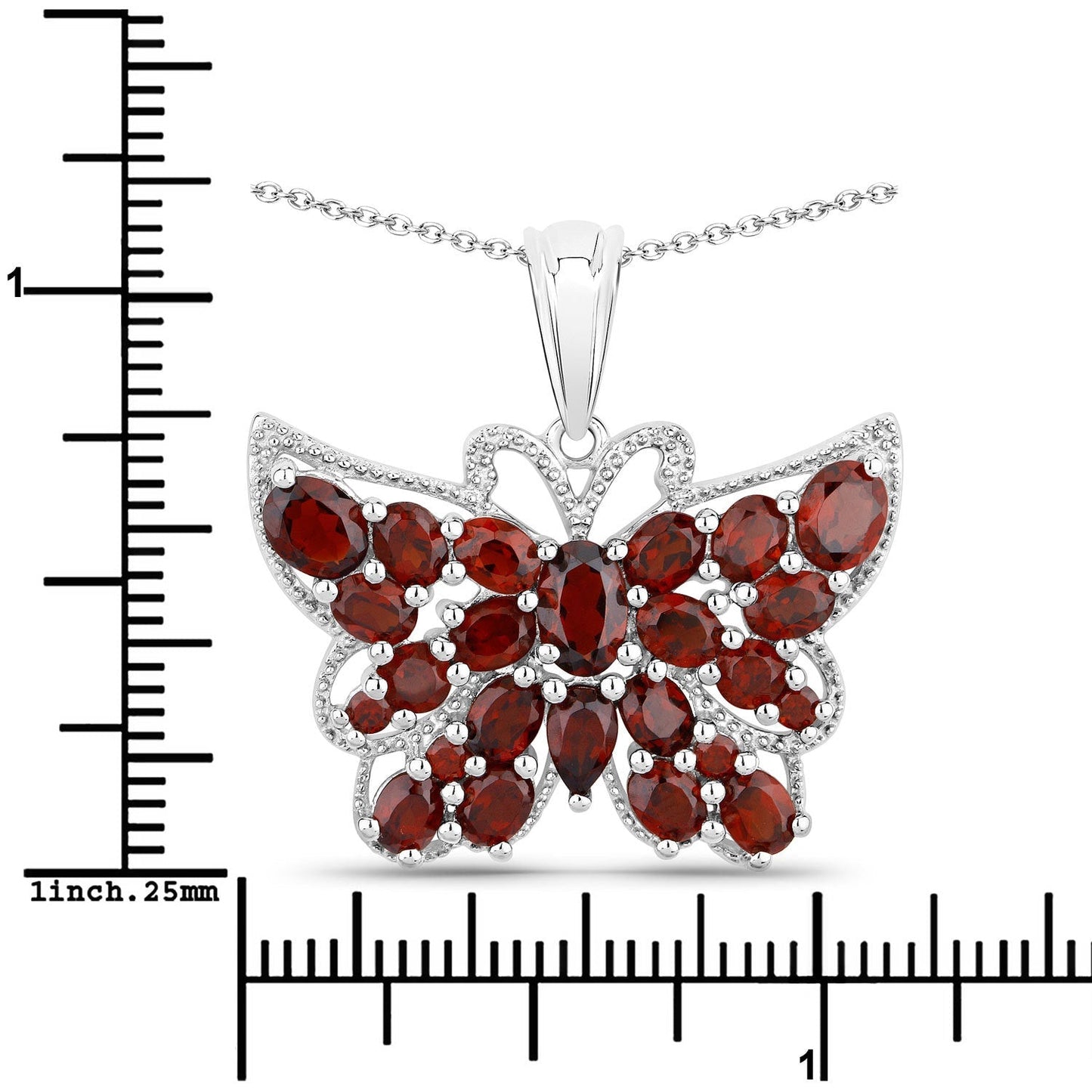 4.90 Carat Genuine Garnet .925 Sterling Silver Pendant Bids.com