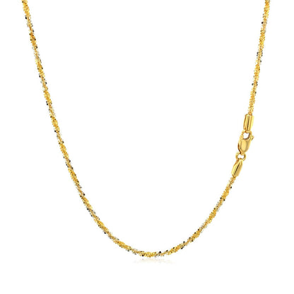 14k White and Yellow Gold Two Tone Sparkle Chain 1.5mm Bids.com
