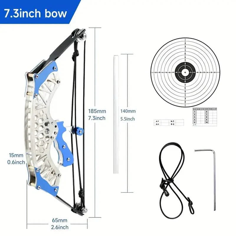 Mini Archery Bow Set – Right/Left Hand, Metal Compound Bow, Shooting Practice DailySale