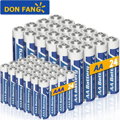 48-Pack: AA + AAA Carbon Battery Combo – 1.5V, Non-Rechargeable DailySale