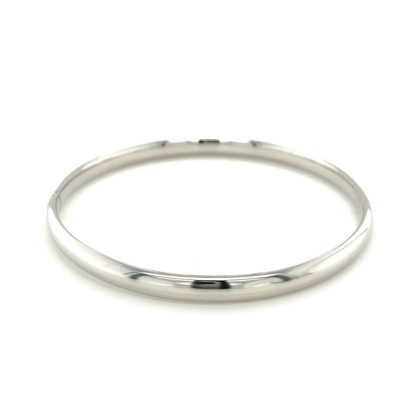Classic Bangle in 14k White Gold (5.0mm) Bids.com