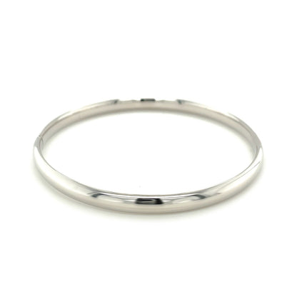 Classic Bangle in 14k White Gold (5.0mm) Bids.com