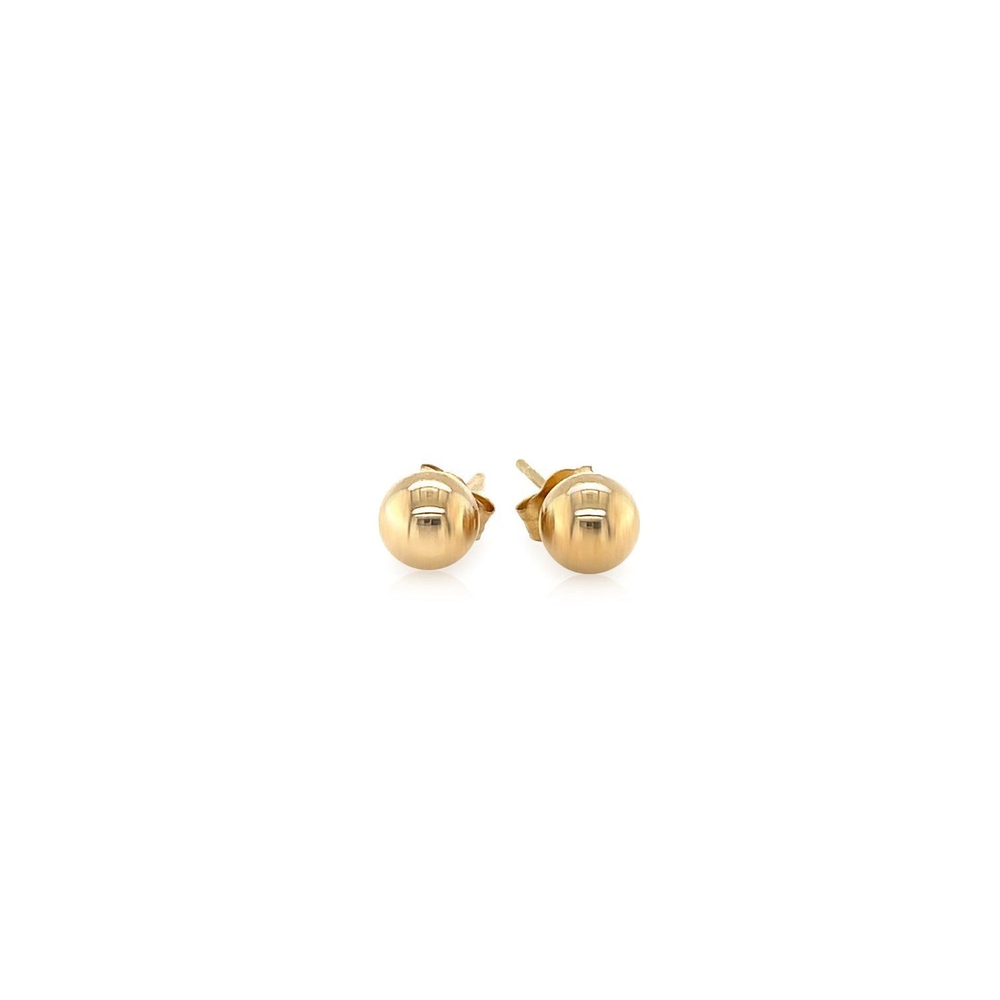 14k Yellow Gold Round Stud Earrings (5.0 mm) Bids.com