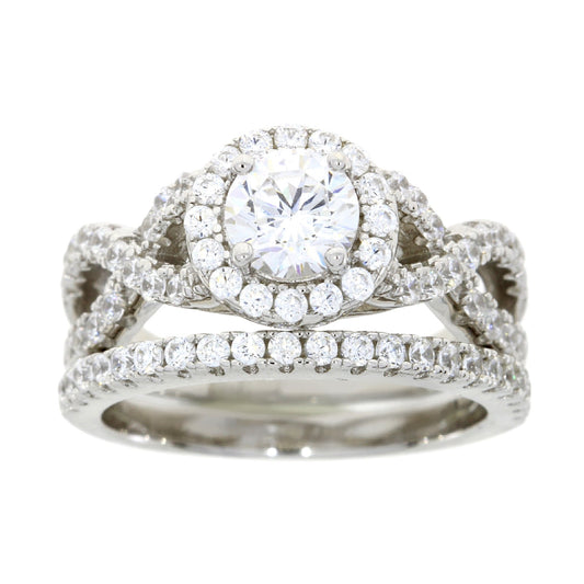 Natural Cubic Zirconium CZ SS Bridal Sterling Silver Bids.com