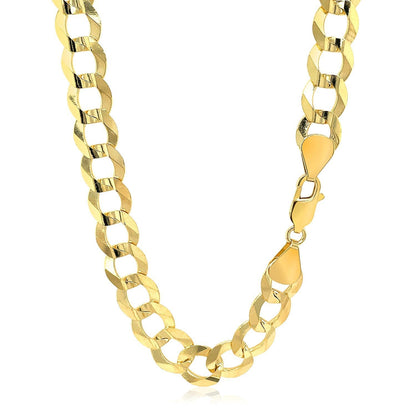 14k Yellow Gold Solid Curb Chain 10.0mm Bids.com