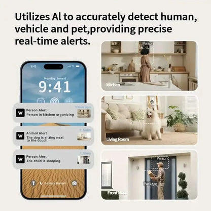 3MP Smart Home Security Camera – Night Vision, Two-Way Audio, Motion Detection, Alexa Compatible DailySale