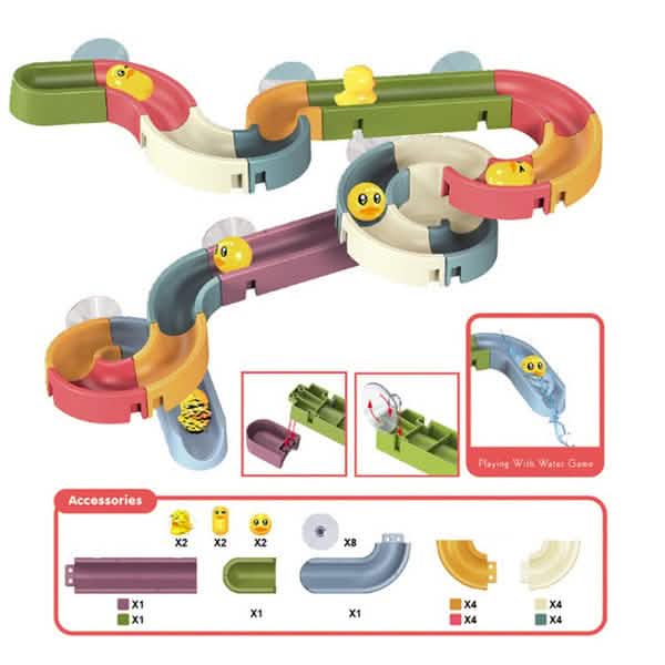 Baby Bath Toys DIY Marble Race Run Assembling Track DailySale