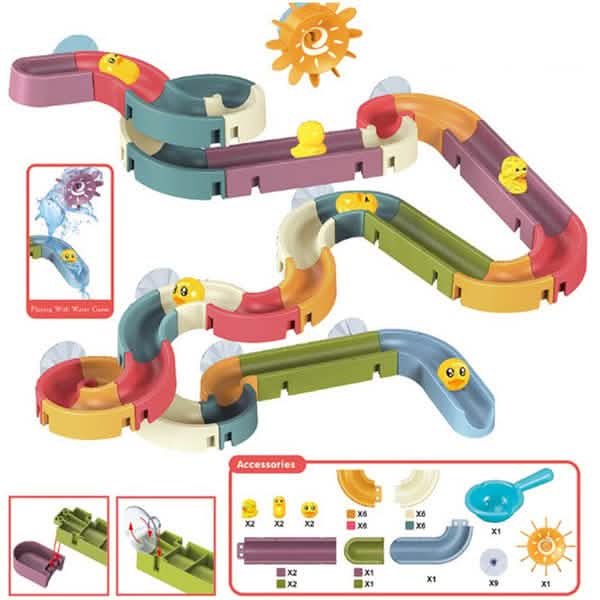 Baby Bath Toys DIY Marble Race Run Assembling Track DailySale