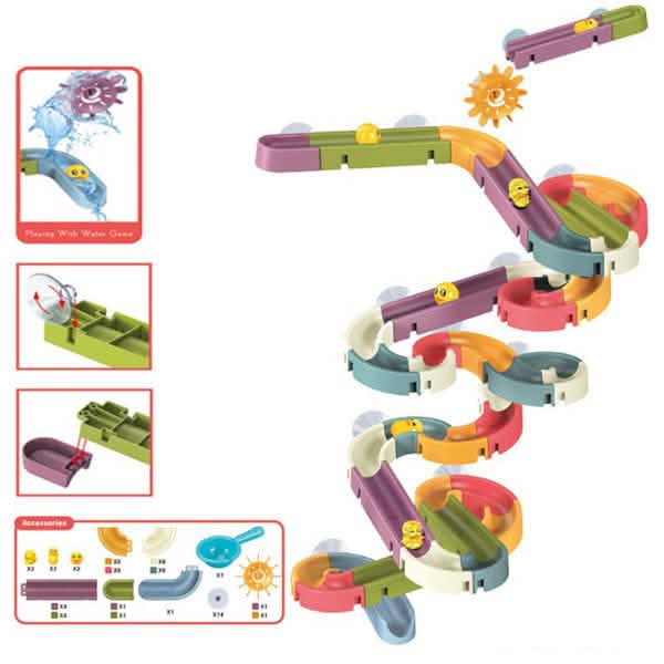 Baby Bath Toys DIY Marble Race Run Assembling Track DailySale