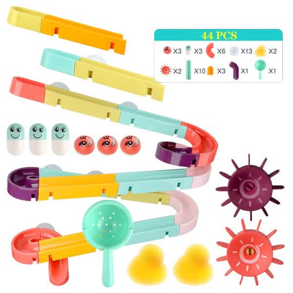 Baby Bath Toys DIY Marble Race Run Assembling Track DailySale