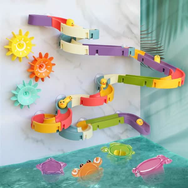 Baby Bath Toys DIY Marble Race Run Assembling Track DailySale