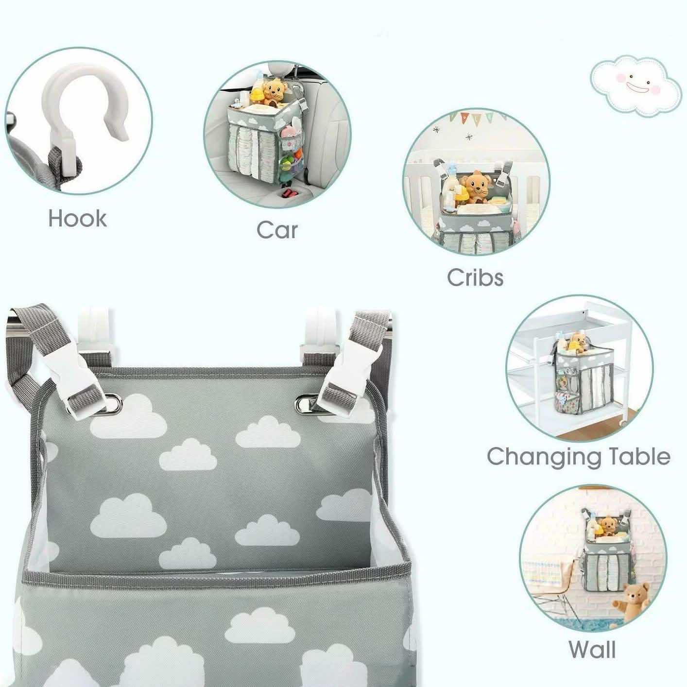 Baby Hanging Storage Caddy Crib Organizer DailySale