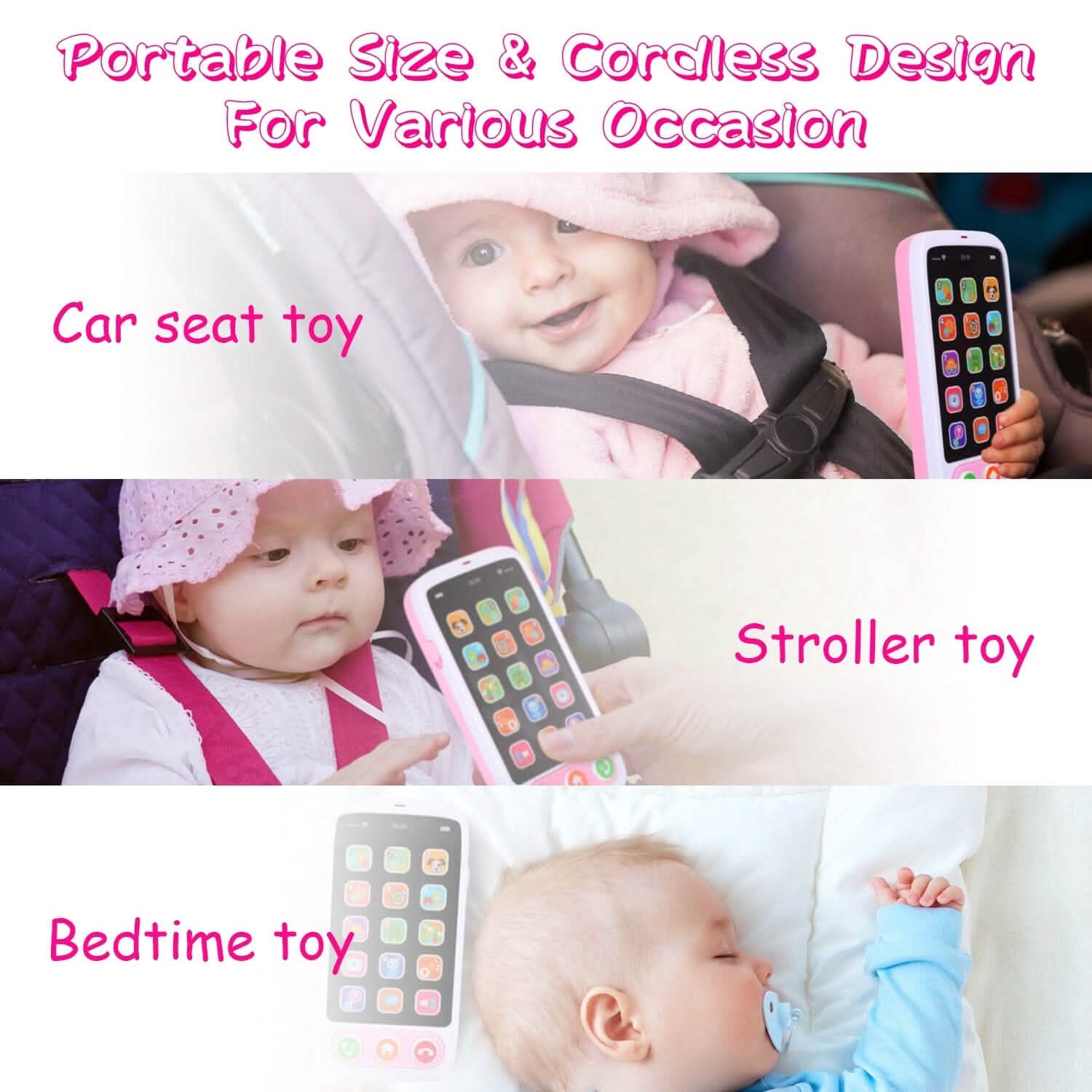 Baby Infant Interactive Educational Phone with Music Light DailySale