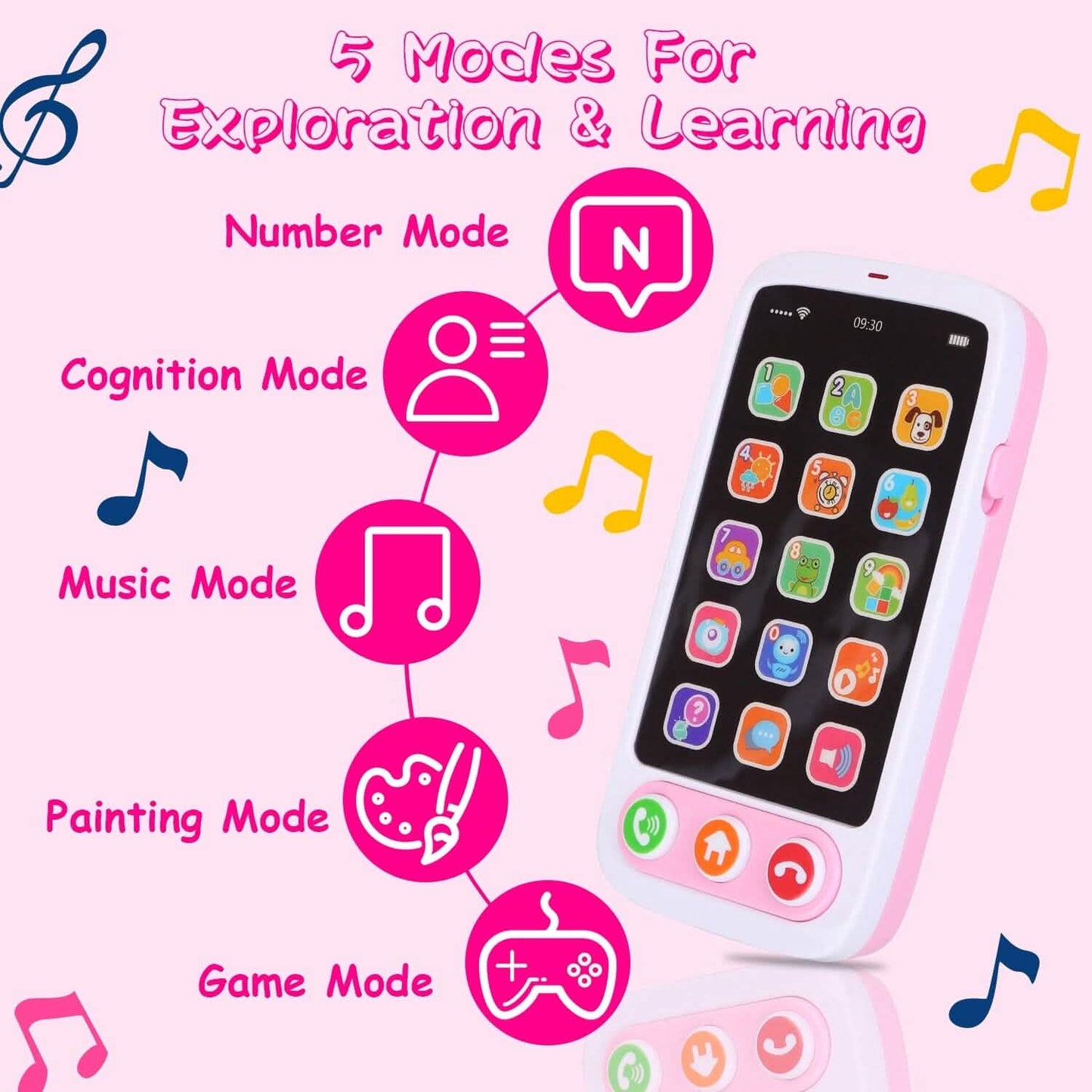 Baby Infant Interactive Educational Phone with Music Light DailySale