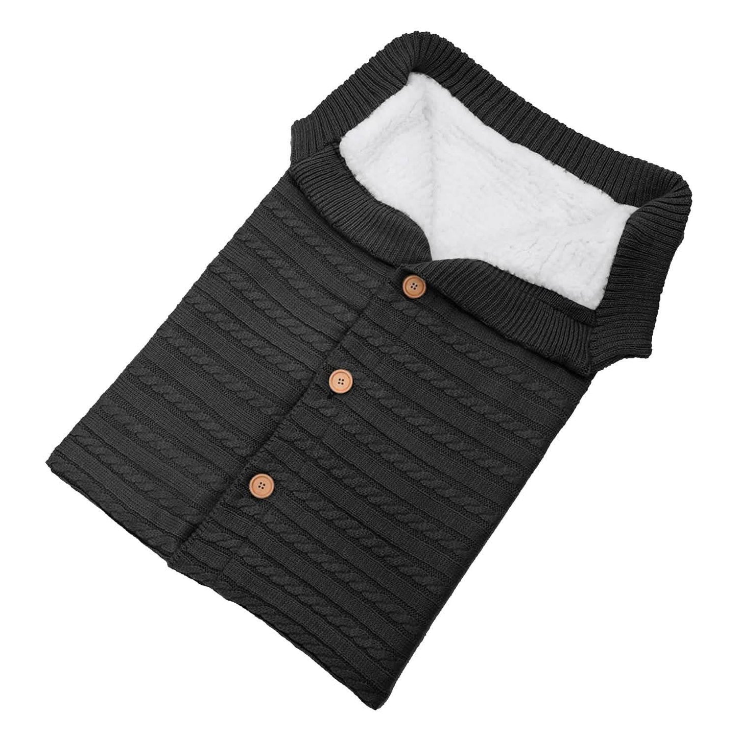 Baby Knit Swaddle Blanket Wrap with Buttons DailySale