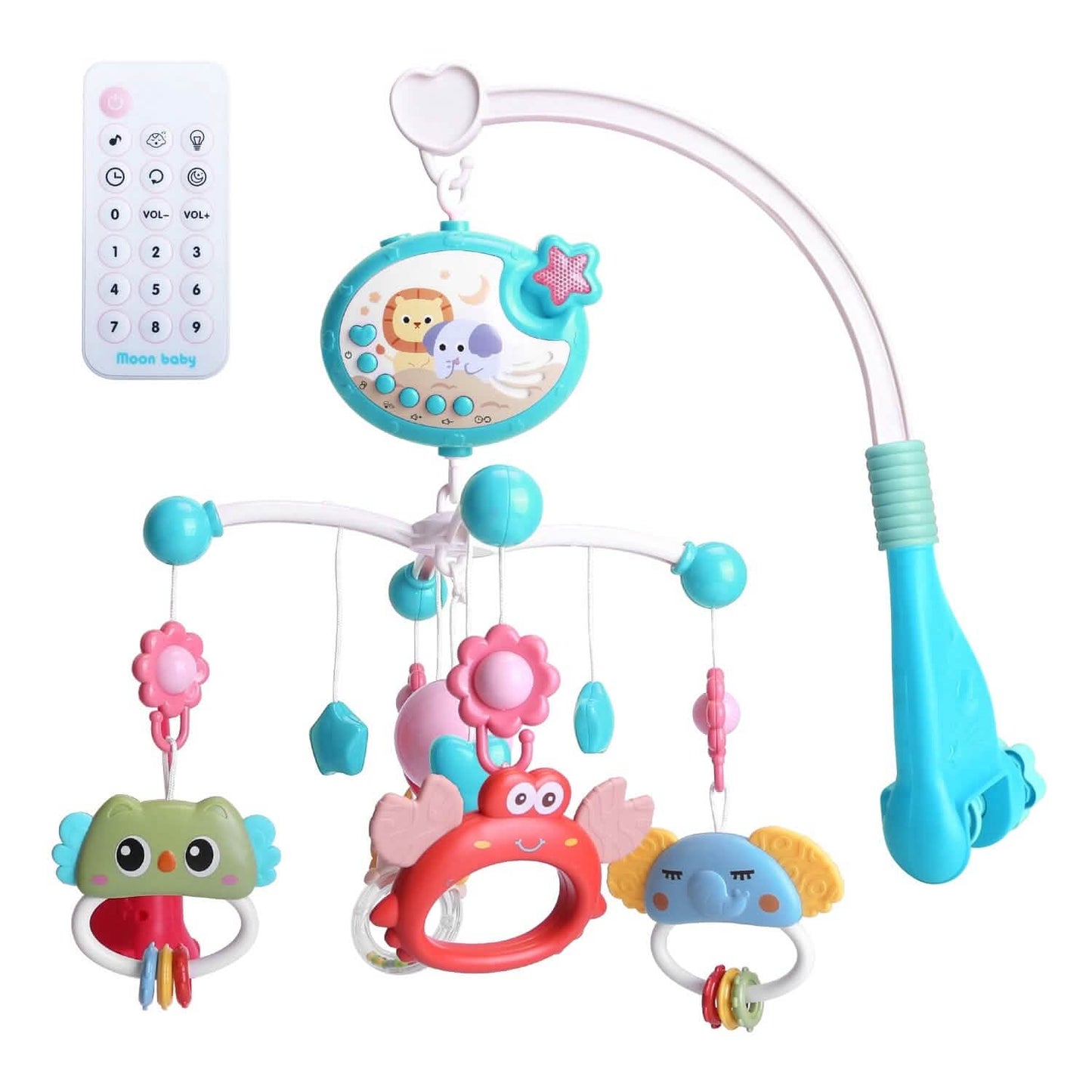Baby Musical Crib Bed Bell Rotating Mobile Star Projection DailySale
