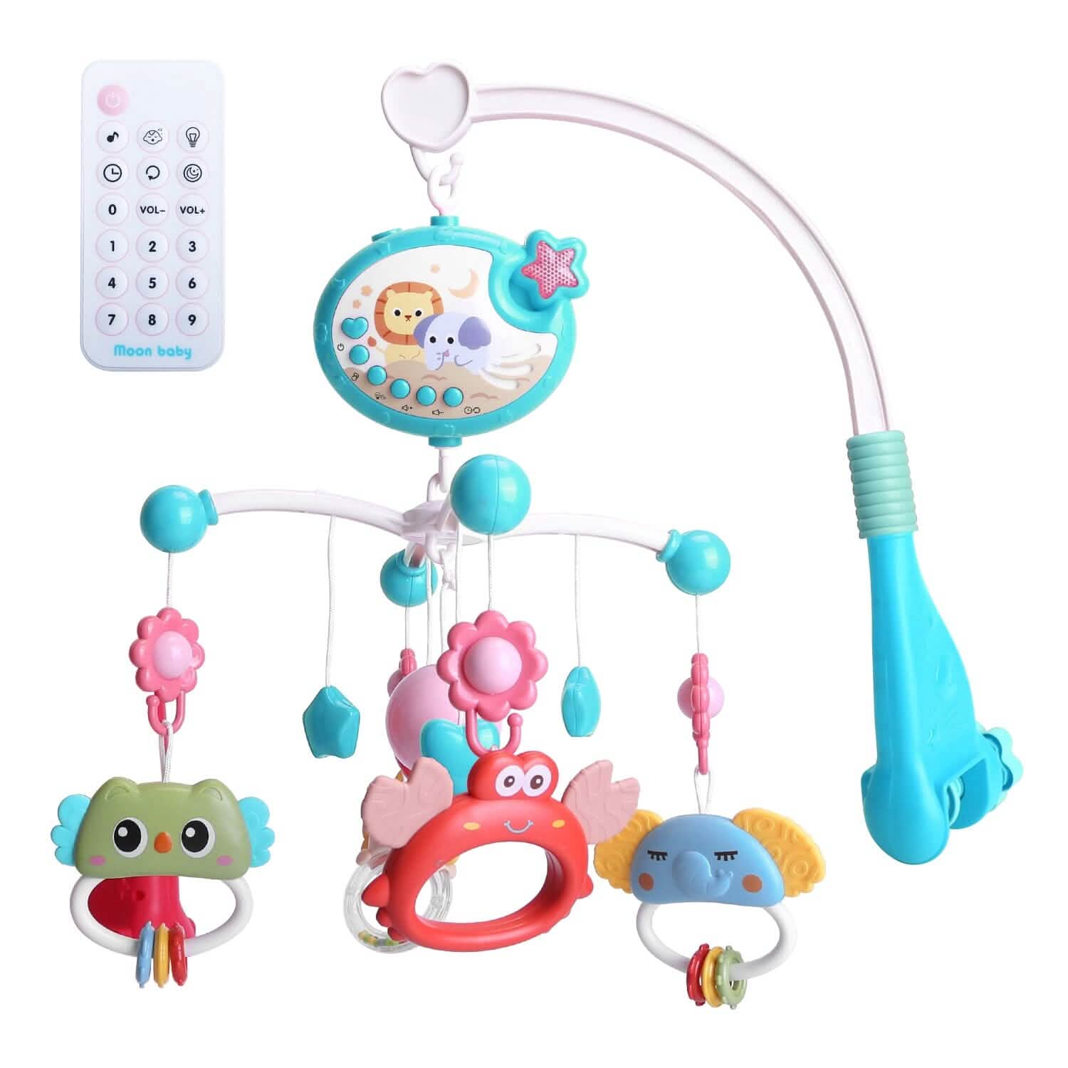 Baby Musical Crib Bed Bell Rotating Mobile Star Projection DailySale