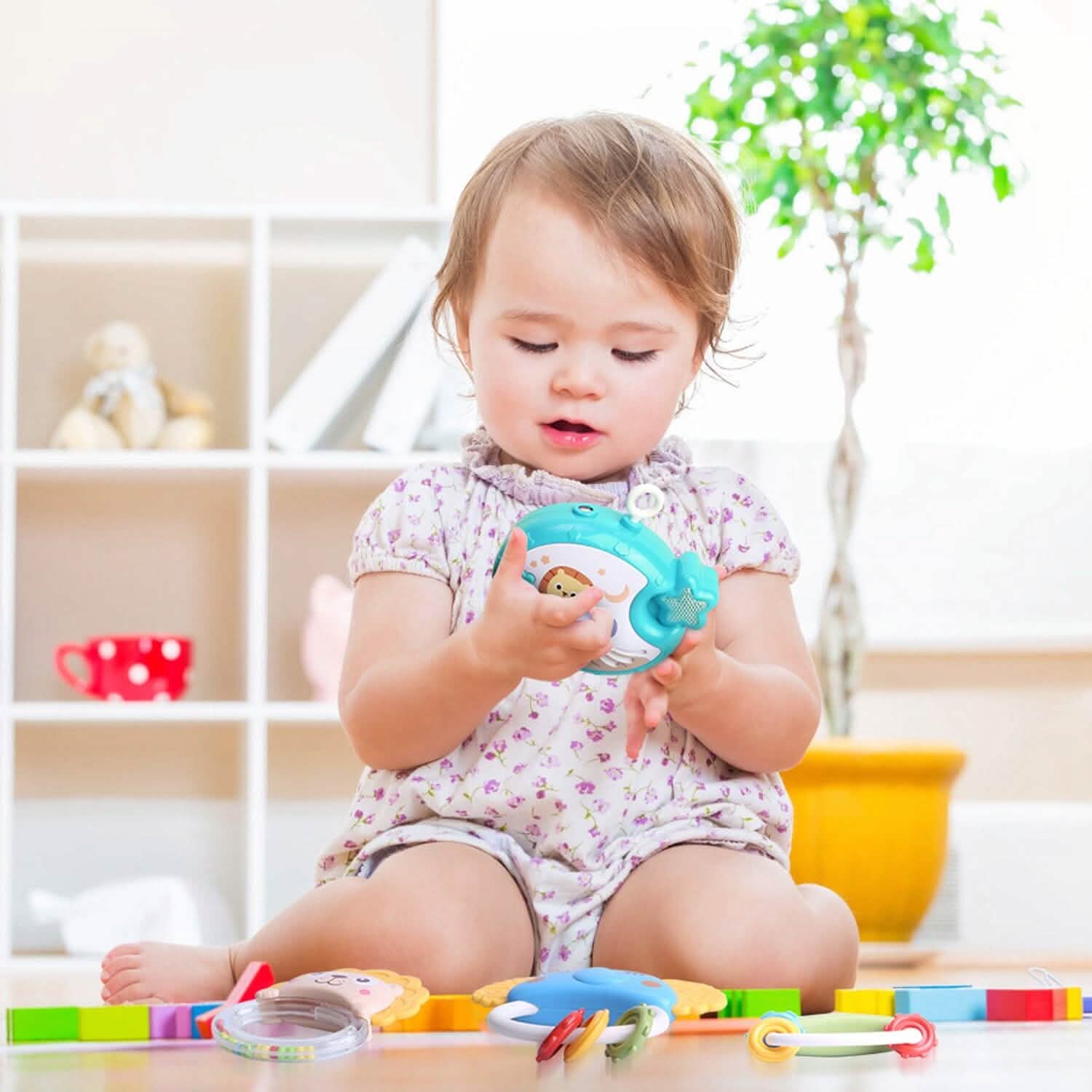Baby Musical Crib Bed Bell Rotating Mobile Star Projection DailySale