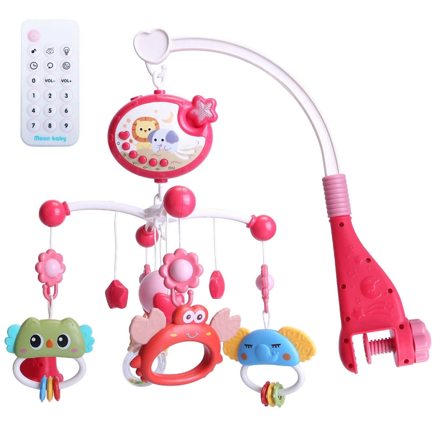 Baby Musical Crib Bed Bell Rotating Mobile Star Projection DailySale