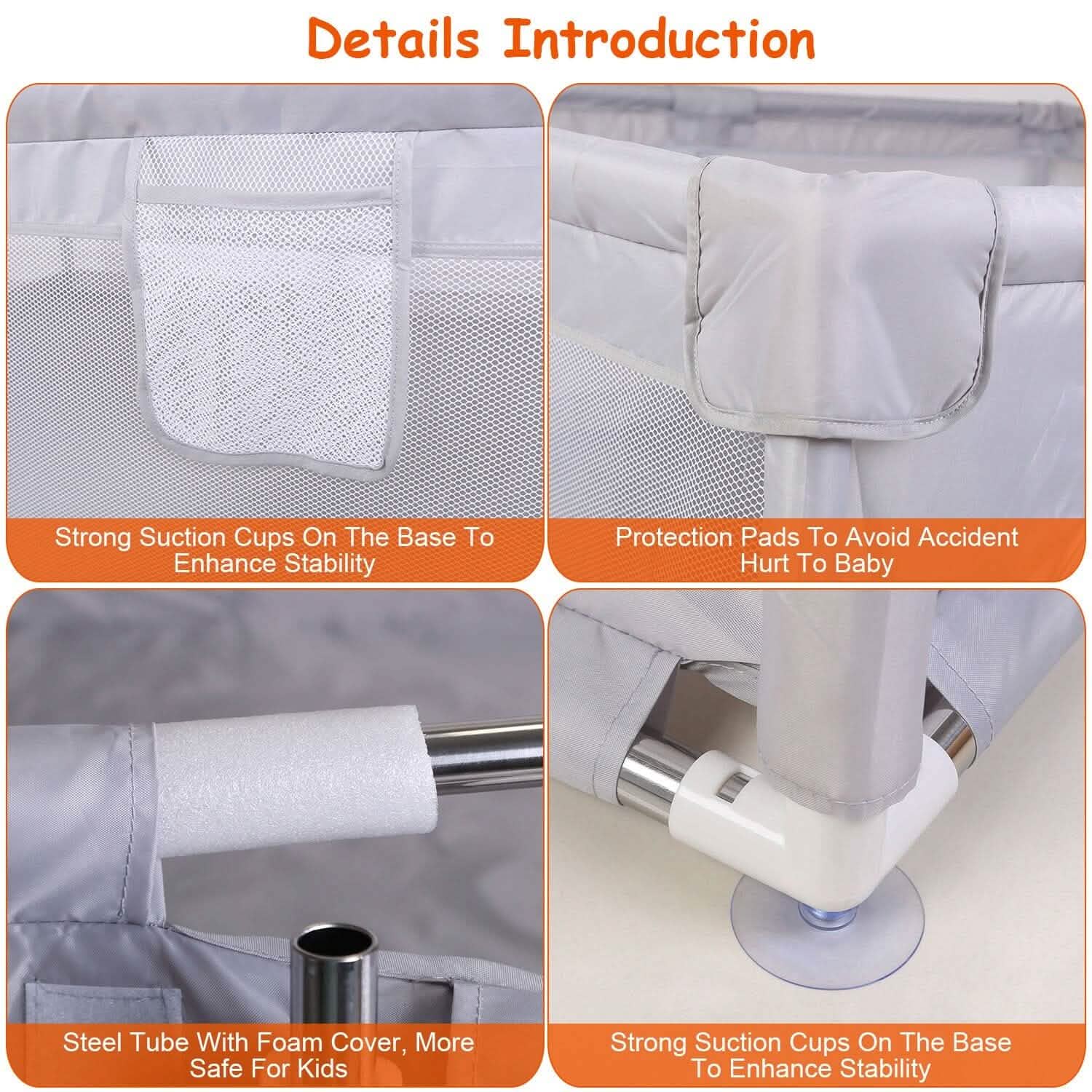 Baby Playpen with Anti-Suction Base Zipper Door DailySale