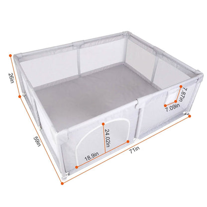 Baby Playpen with Anti-Suction Base Zipper Door DailySale
