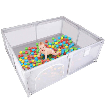 Baby Playpen with Anti-Suction Base Zipper Door DailySale