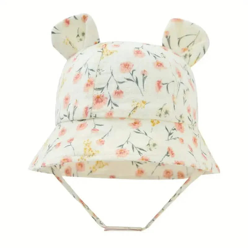 Baby Summer Beach Adjustable Bucket Cute Cotton Hat with Ears DailySale
