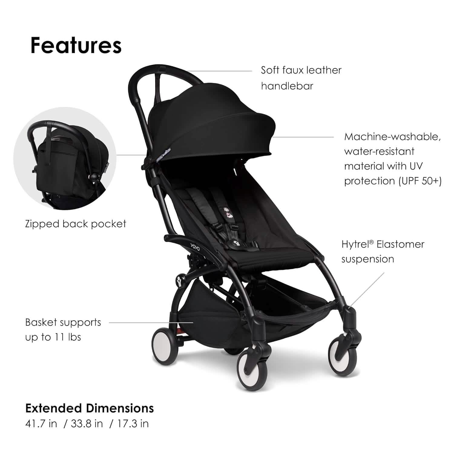BABYZEN YOYO2 Stroller Lightweight & Compact - Black (Refurbished) DailySale