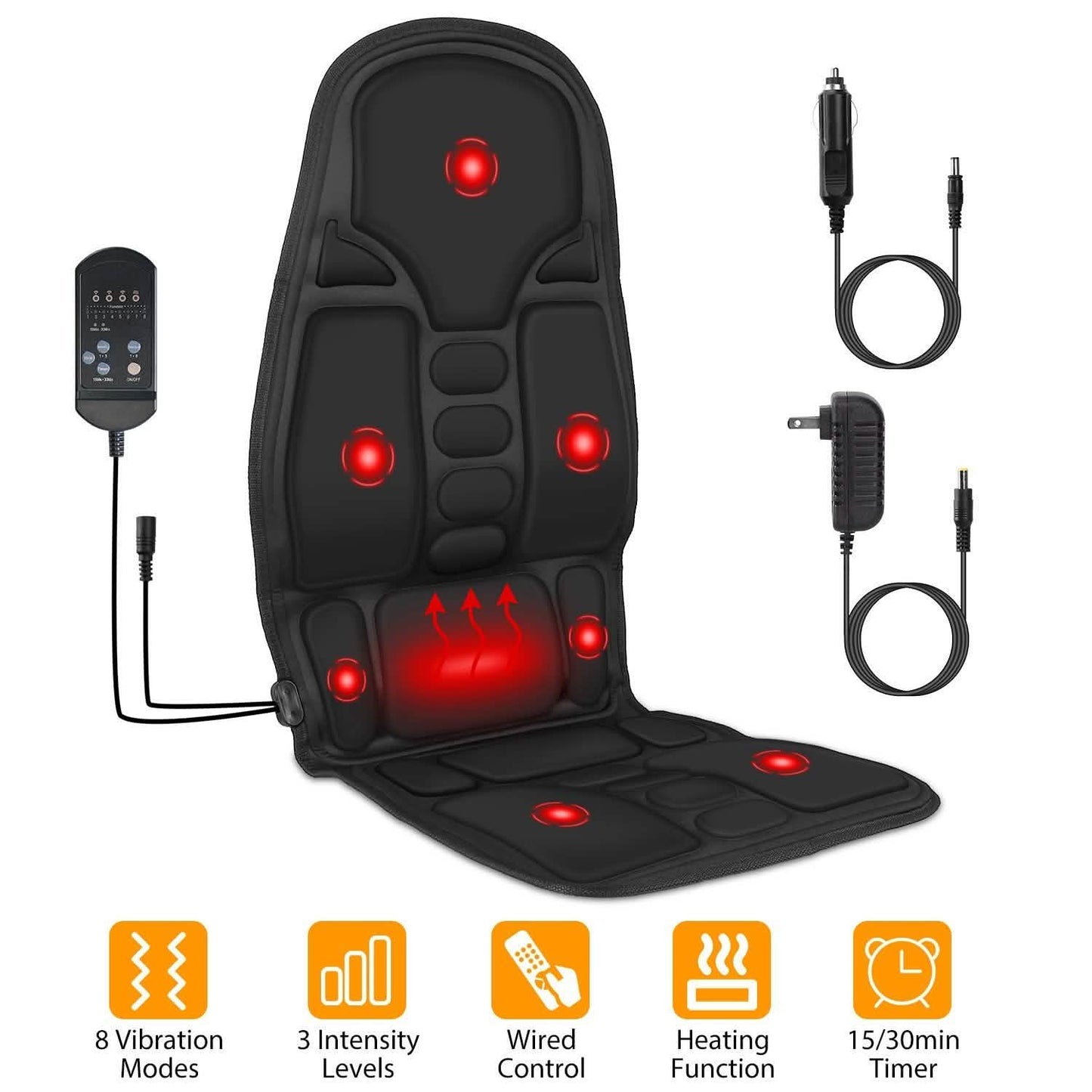 Back Massager Cushion Electric Massage Car Seat DailySale