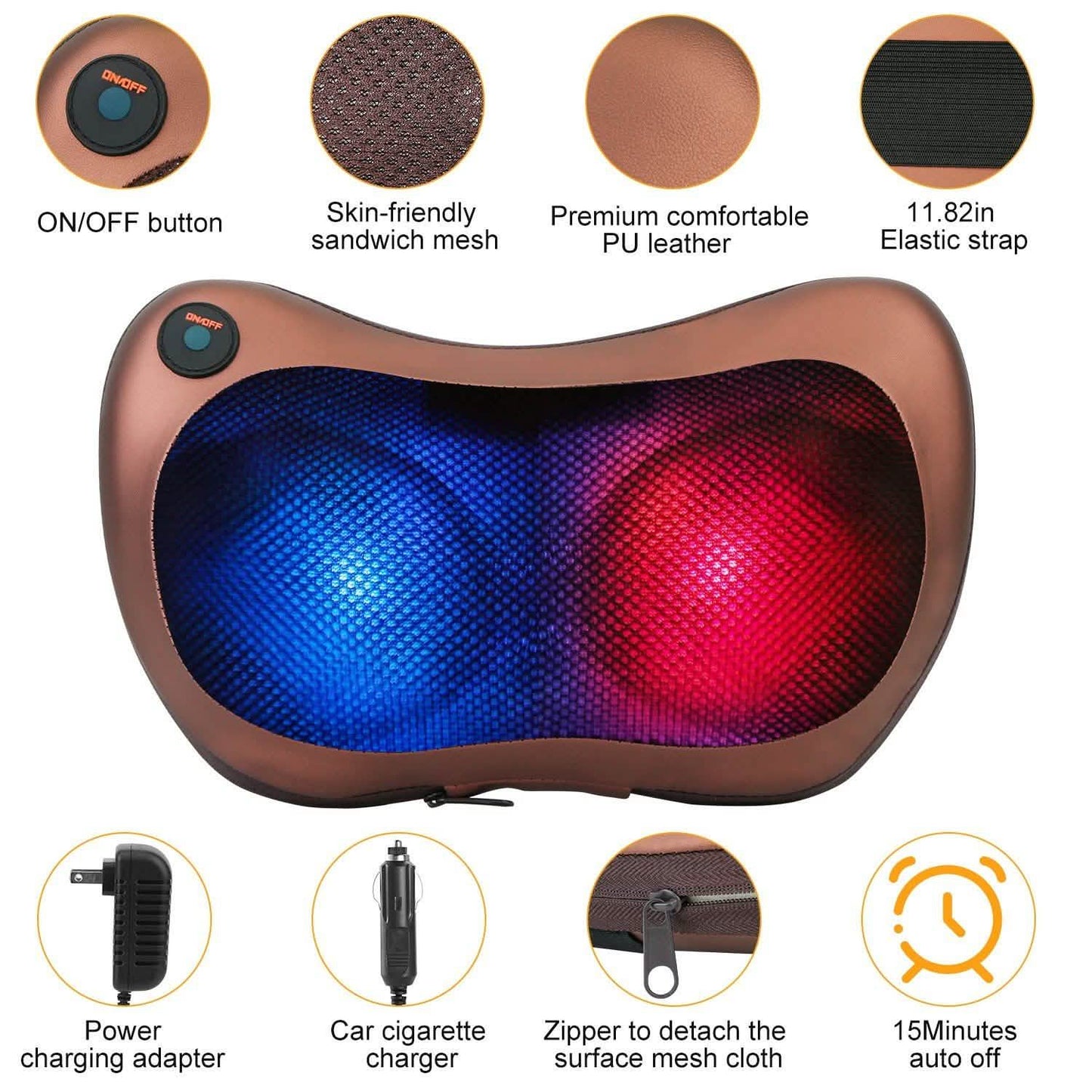 Back Neck and Shoulder Massage Pillow DailySale