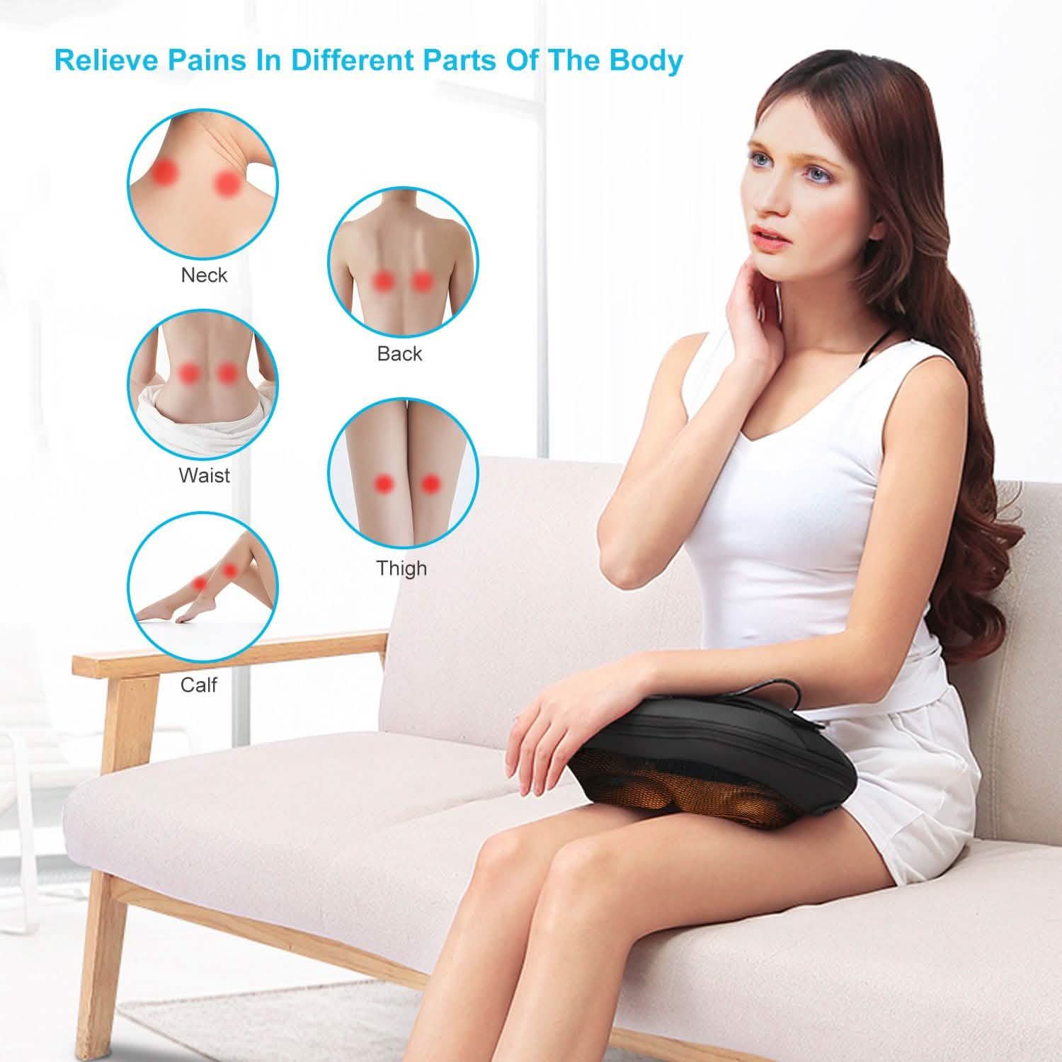 Back Neck Massage Pillow Kneading Massager DailySale