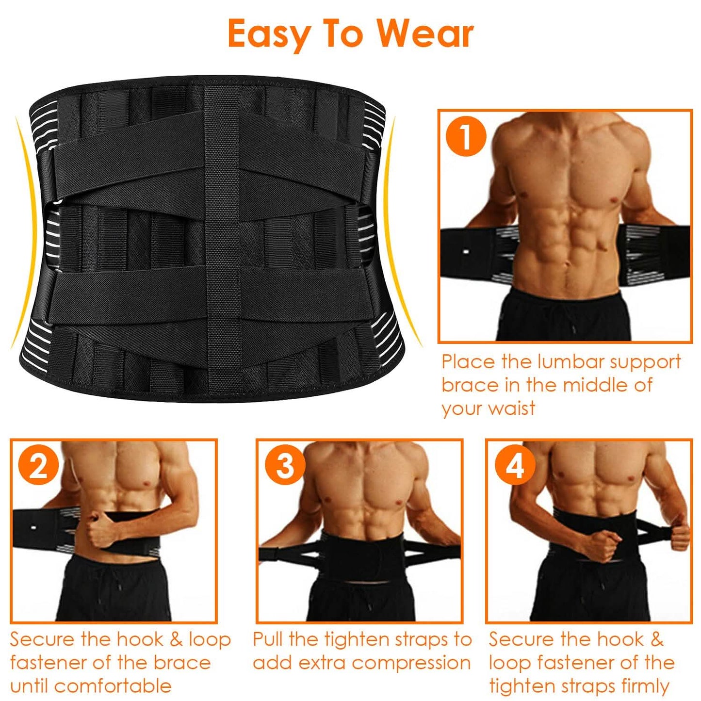 Back Support Brace Breathable Mesh Lumbar Support Belt DailySale