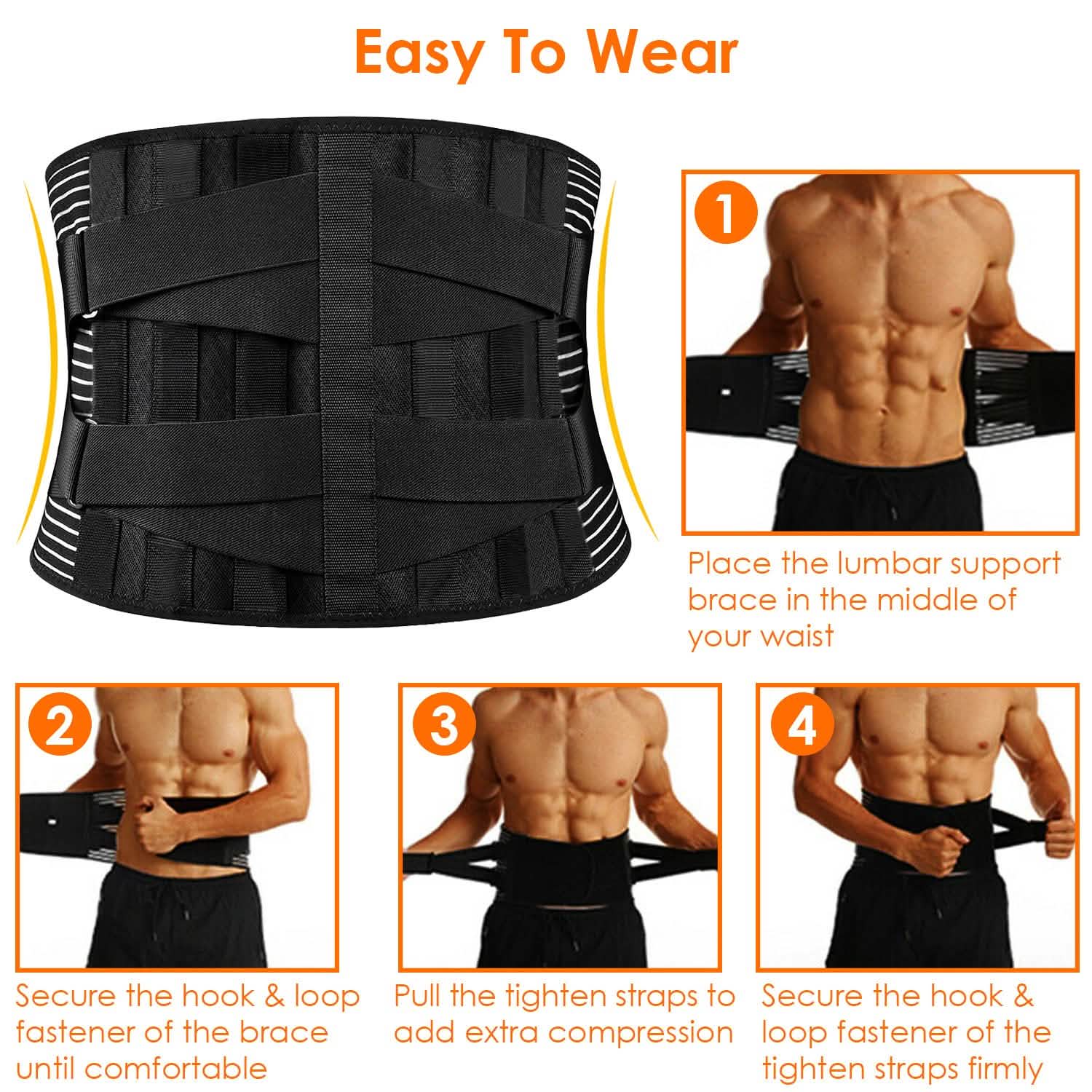 Back Support Brace Breathable Mesh Lumbar Support Belt DailySale