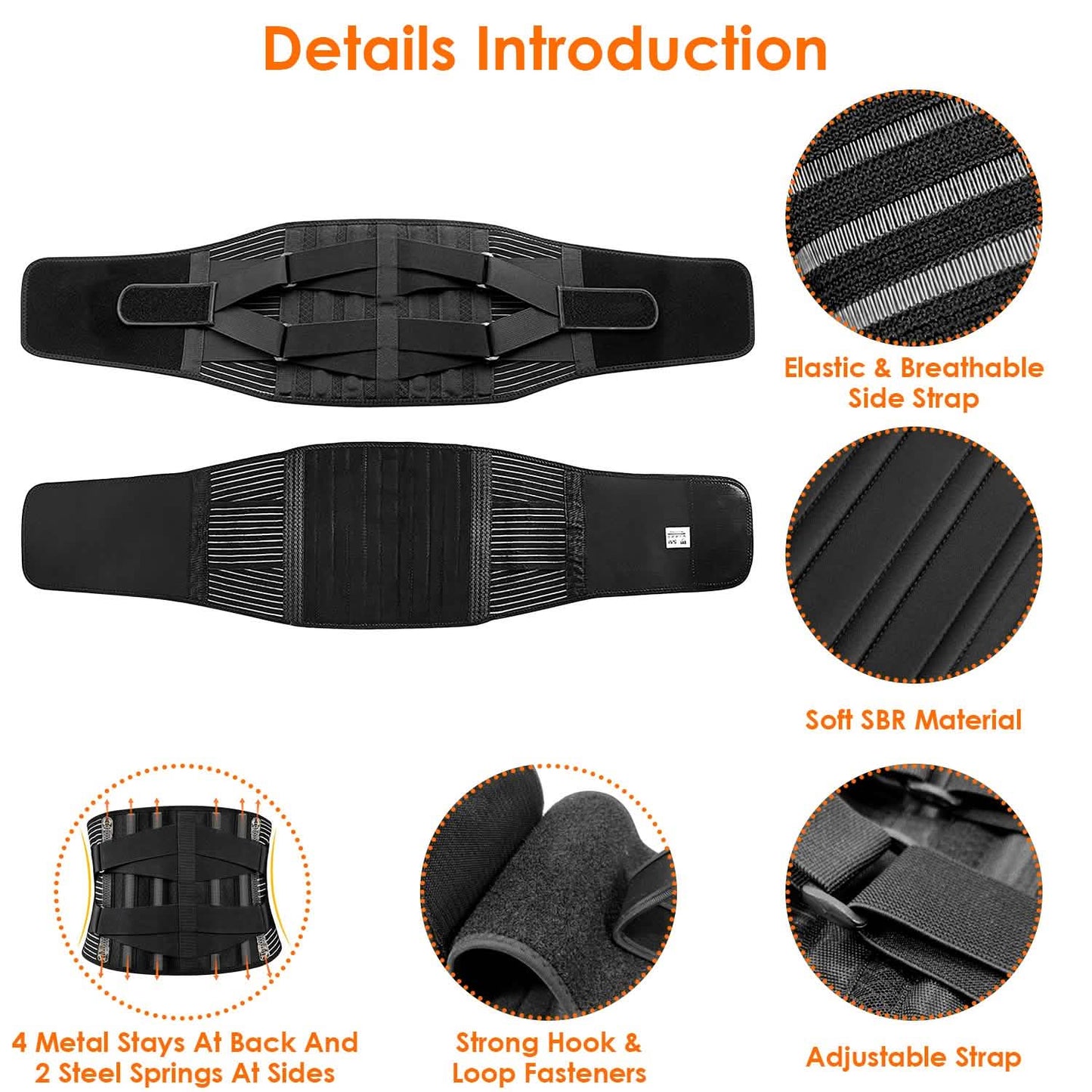Back Support Brace Breathable Mesh Lumbar Support Belt DailySale
