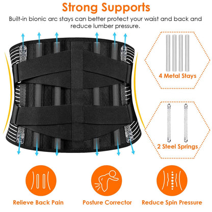 Back Support Brace Breathable Mesh Lumbar Support Belt DailySale