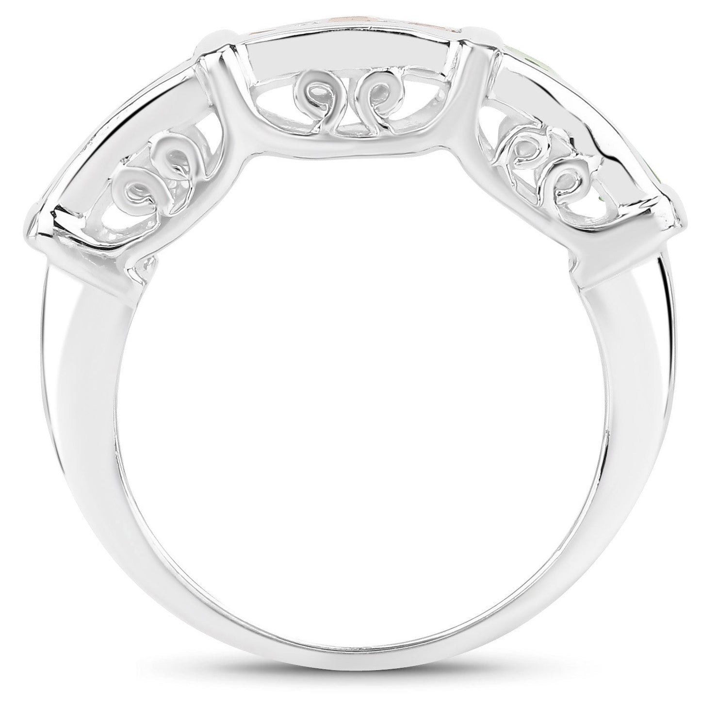 1.08 Carat Genuine Multi Sapphire .925 Sterling Silver Ring Bids.com