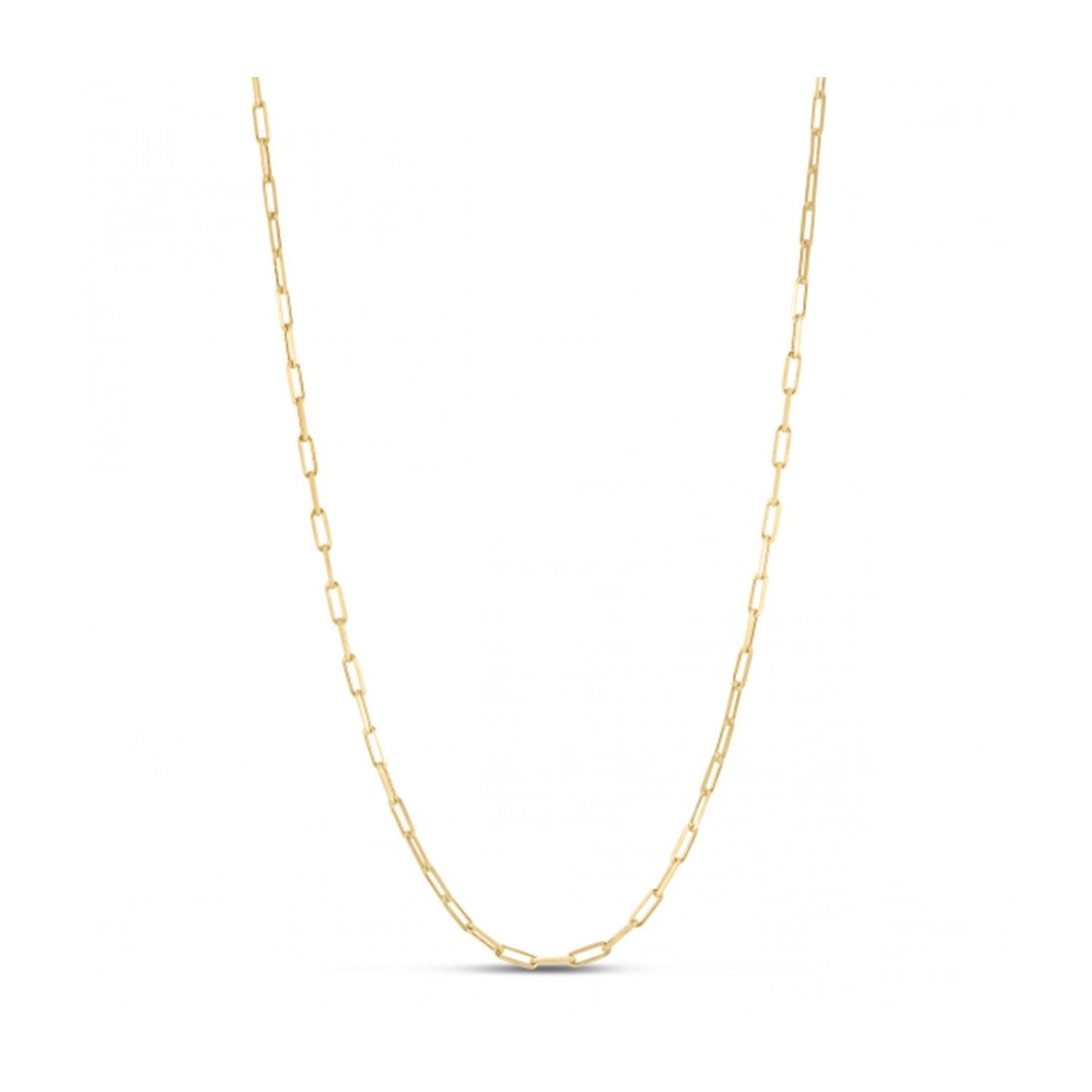 Sterling Silver Gold Plated Paperclip Chain (2.50 mm) Bids.com