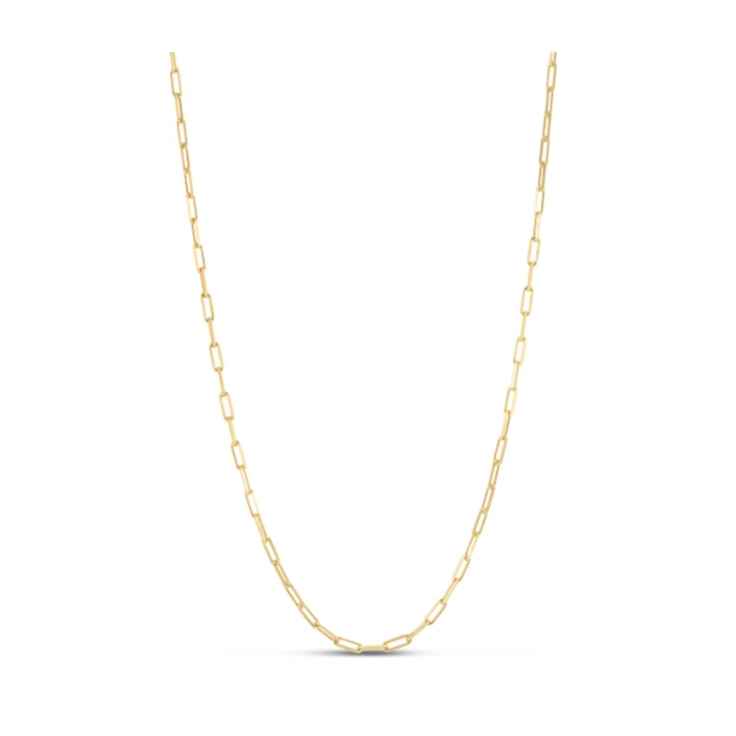 Sterling Silver Gold Plated Paperclip Chain (2.50 mm) Bids.com
