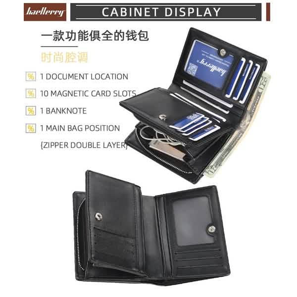 Baellerry Men's Zipper Short Fashion Wallet DailySale